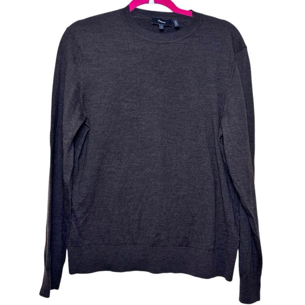 Theory Women’s 100% Wool Long Sleeve Sweater Brown Size Large 185/92A Essentials